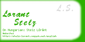 lorant stelz business card