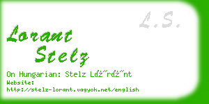 lorant stelz business card